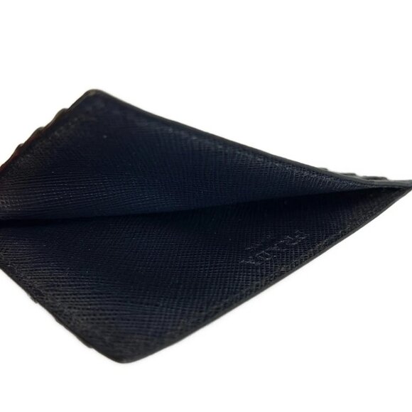 PRADA - Black Leather Card Case 128-081325 - Picture 3 of 4